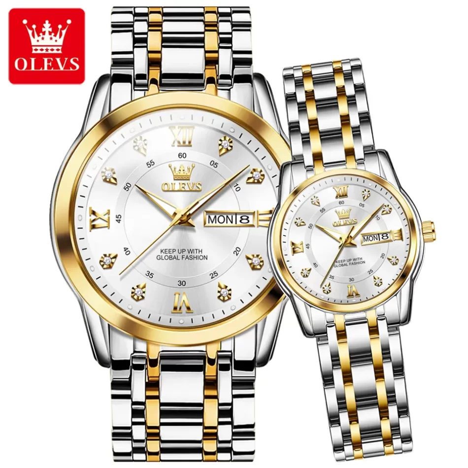 Olevs Couple Watch 5513 - Image 9