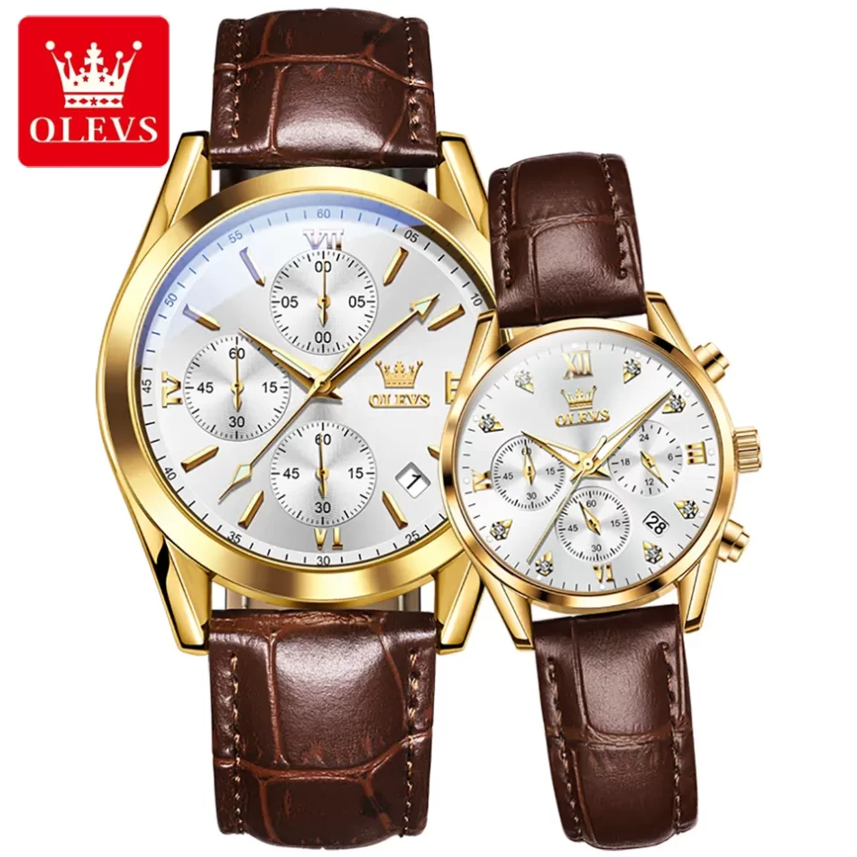 Olevs Couple Watch 5523 - Image 11