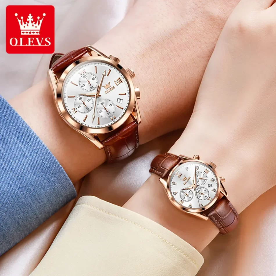 Olevs Couple Watch 5523 - Image 5