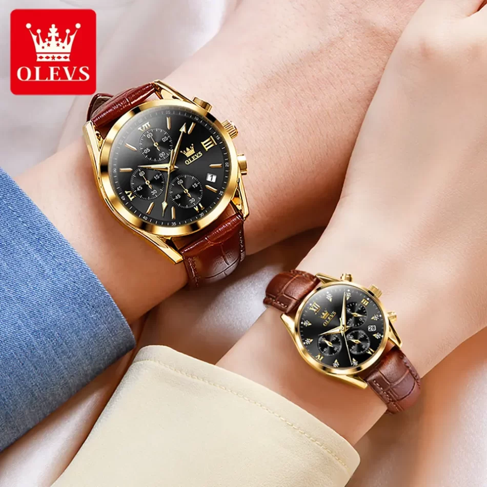 Olevs Couple Watch 5523 - Image 6