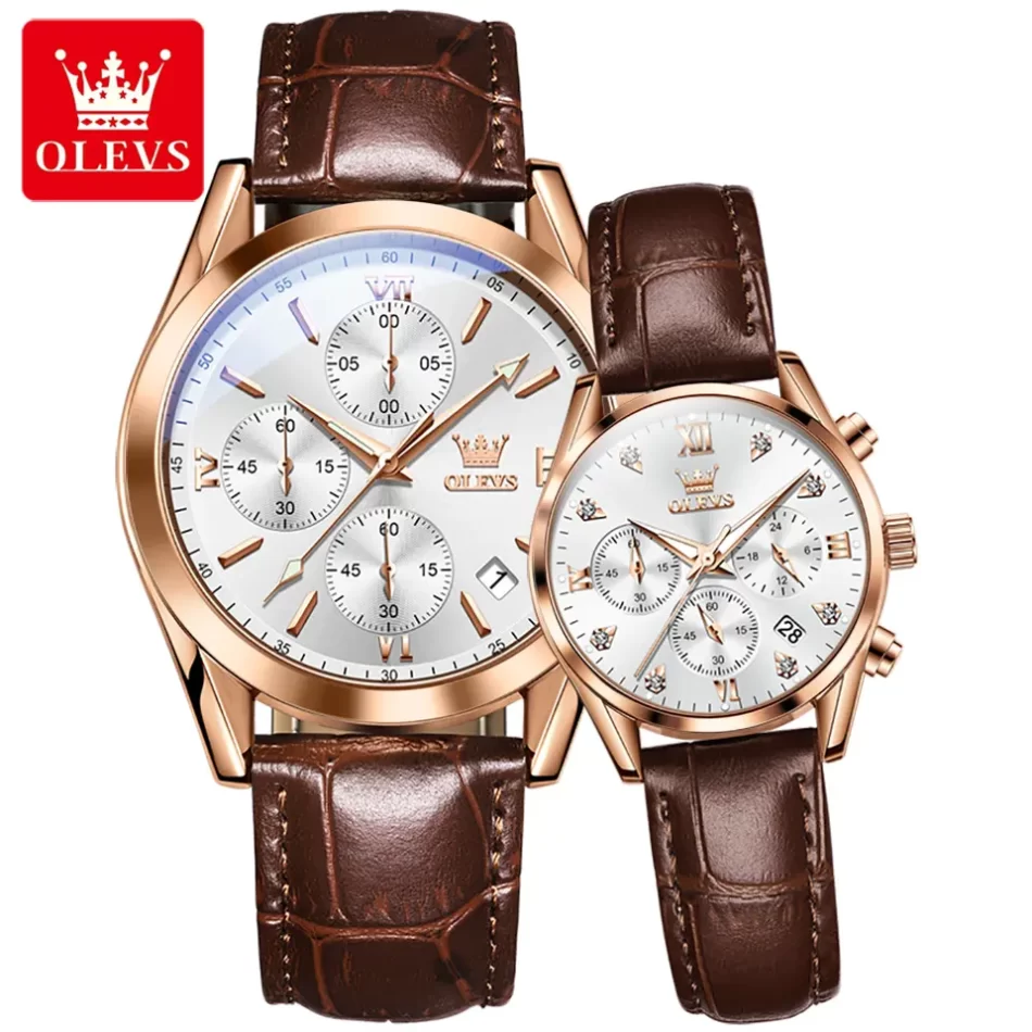 Olevs Couple Watch 5523 - Image 8