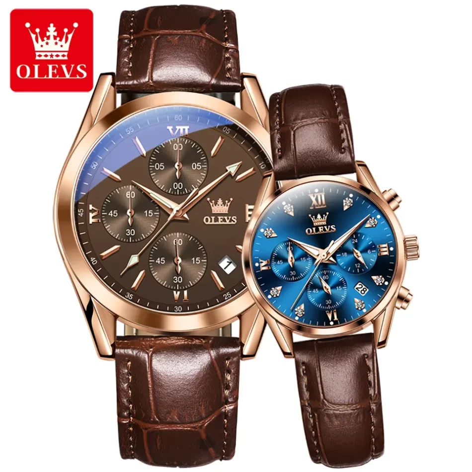 Olevs Couple Watch 5523 - Image 9