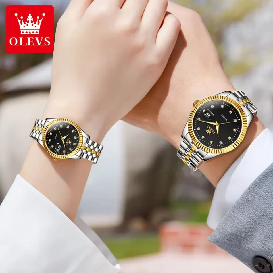 Olevs Couple Watch 5526 - Image 4