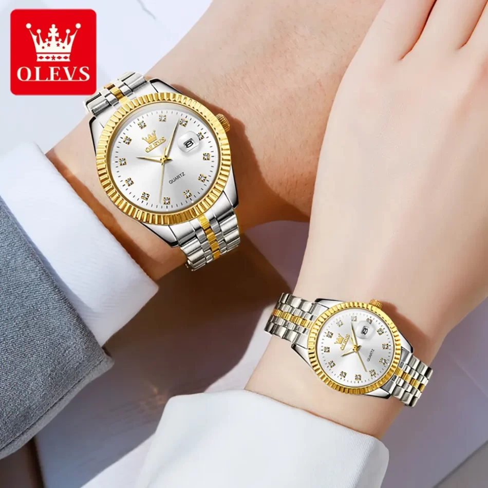 Olevs Couple Watch 5526 - Image 5