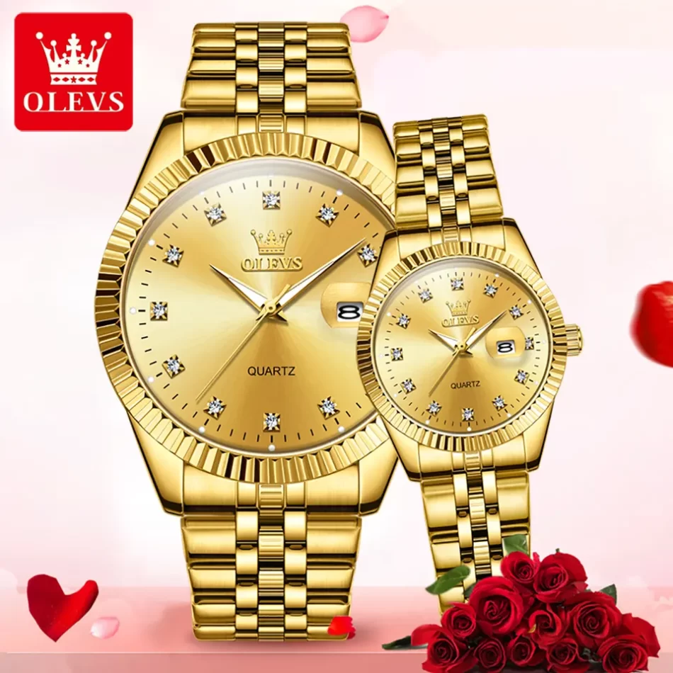 Olevs Couple Watch 5526 - Image 6