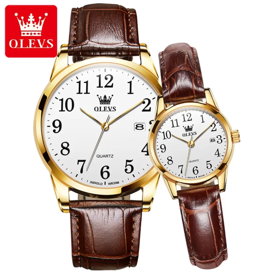 Olevs Couple Watch 5566 - Image 8