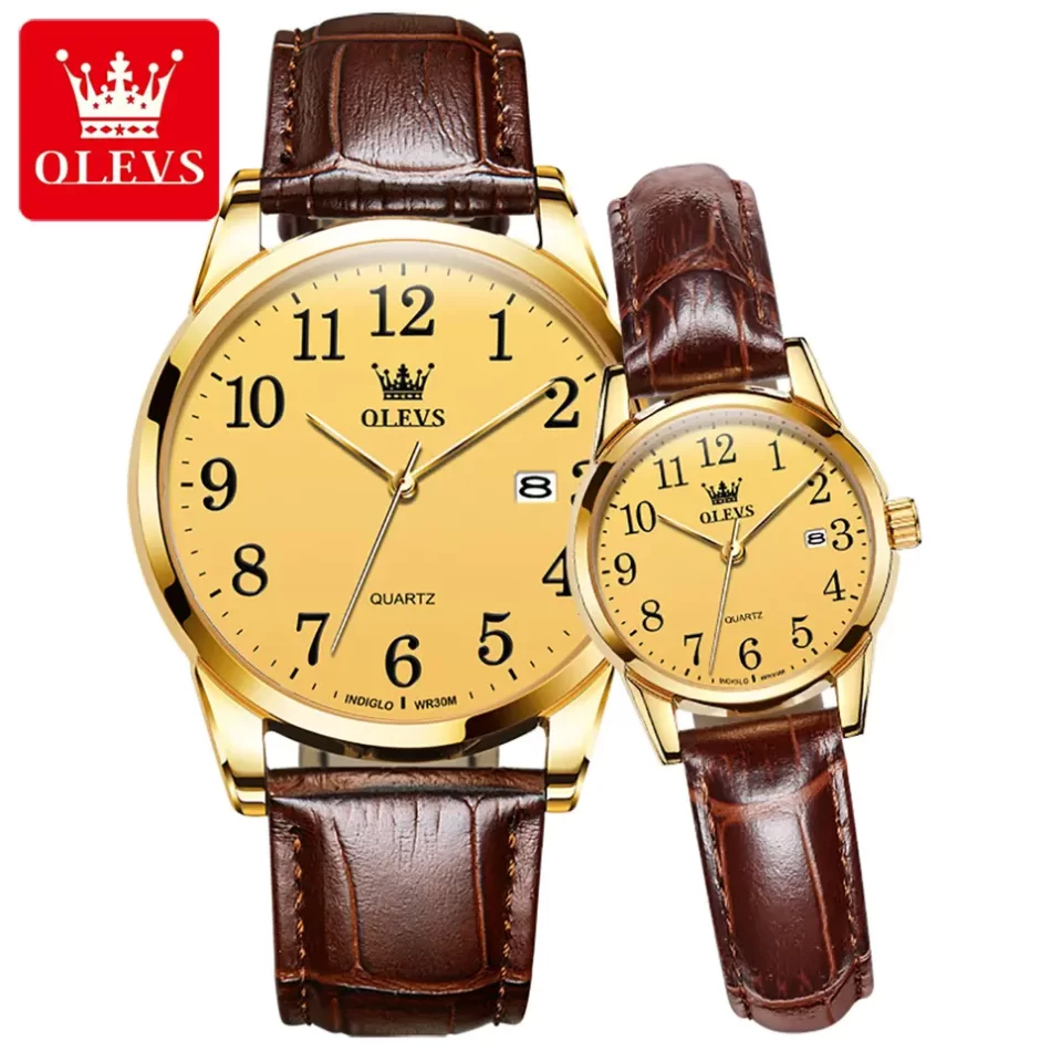 Olevs Couple Watch 5566 - Image 9