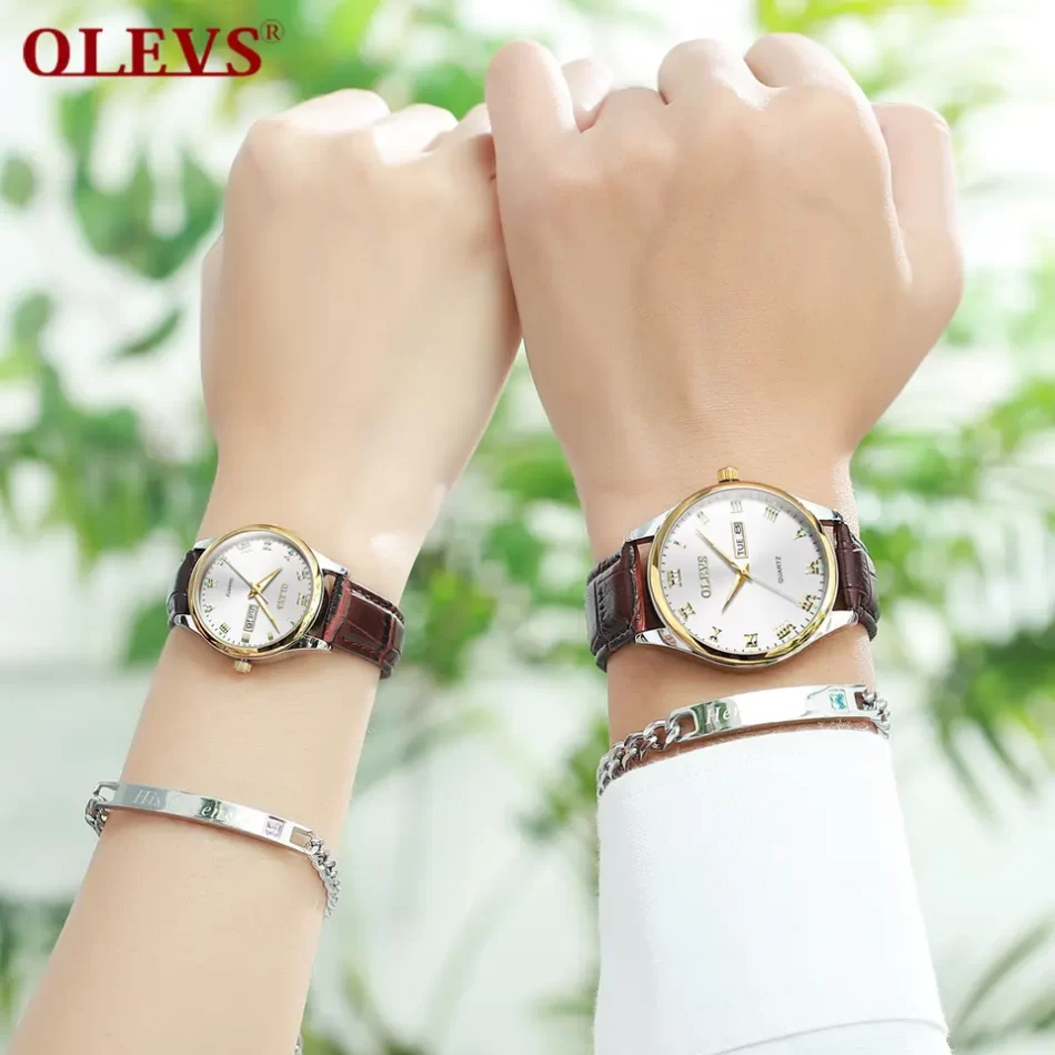 Olevs Couple Watch 5568 - Image 5