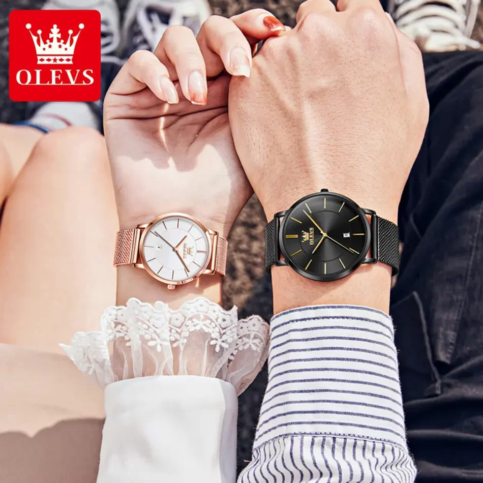 Olevs Couple Watch 5869 - Image 6