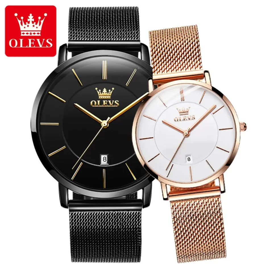 Olevs Couple Watch 5869 - Image 8