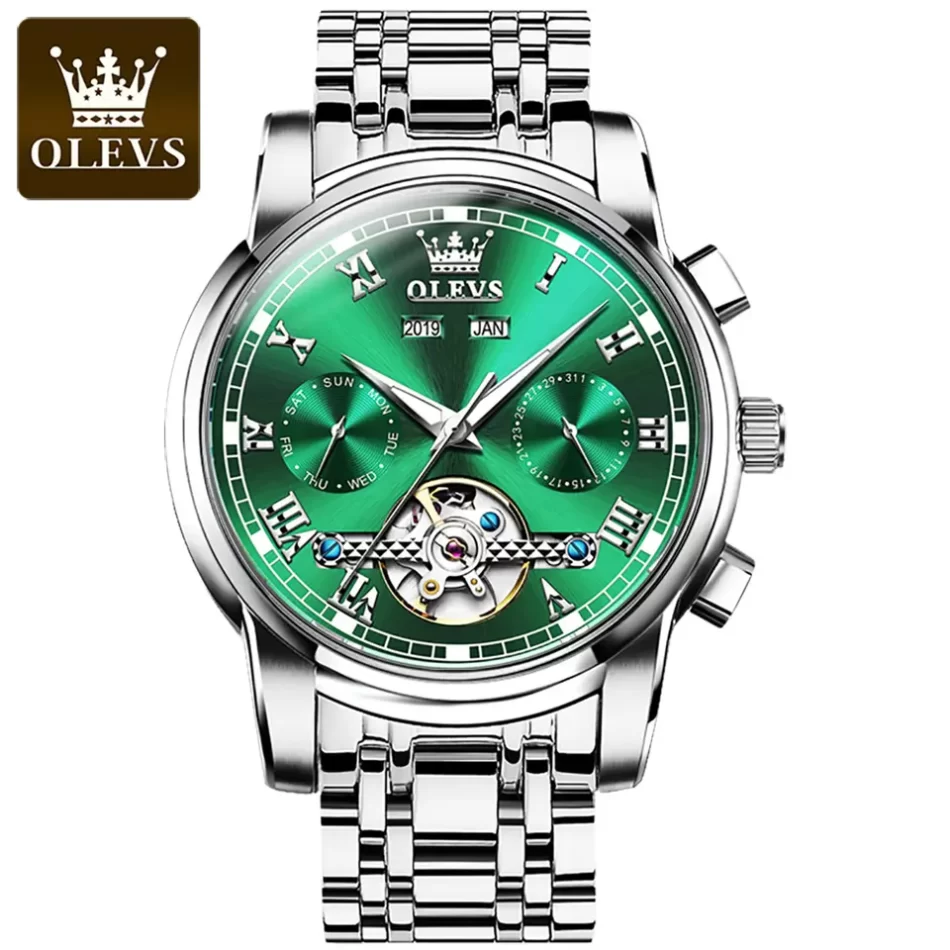 Olevs Men's Watch 6607 - Image 8