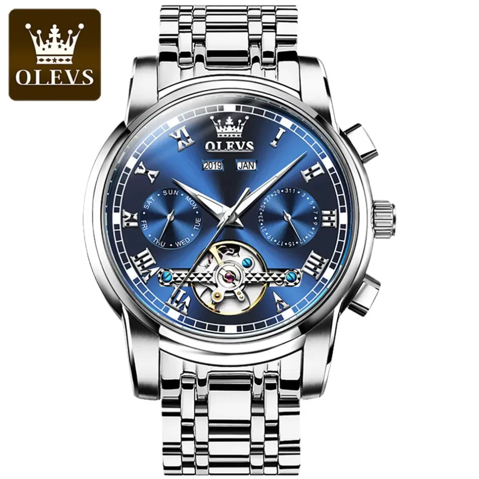 Olevs Men's Watch 6607 - Image 9