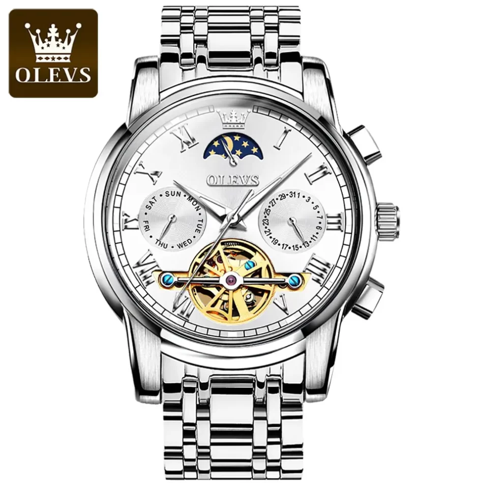 Olevs Men's Watch 6617 - Image 7