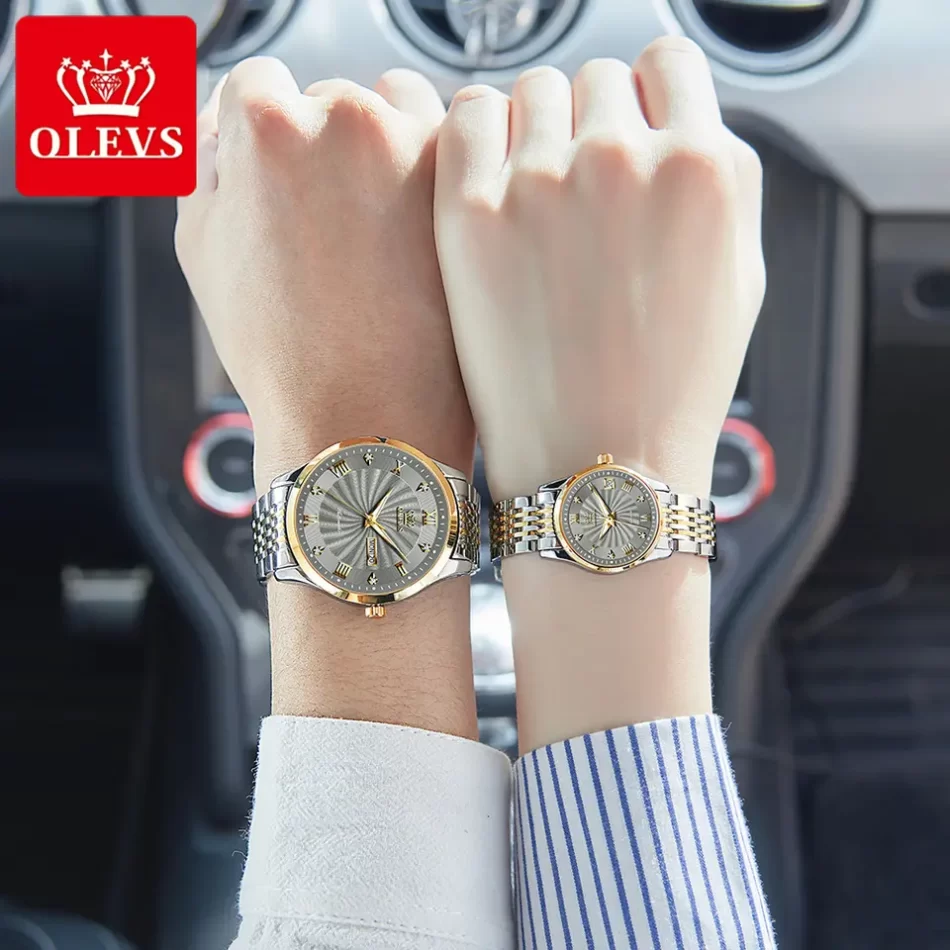 Olevs Couple Watch 6630 - Image 2