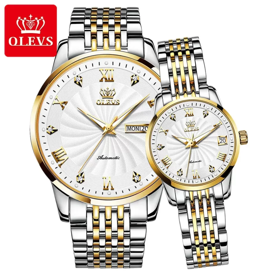 Olevs Couple Watch 6630 - Image 7