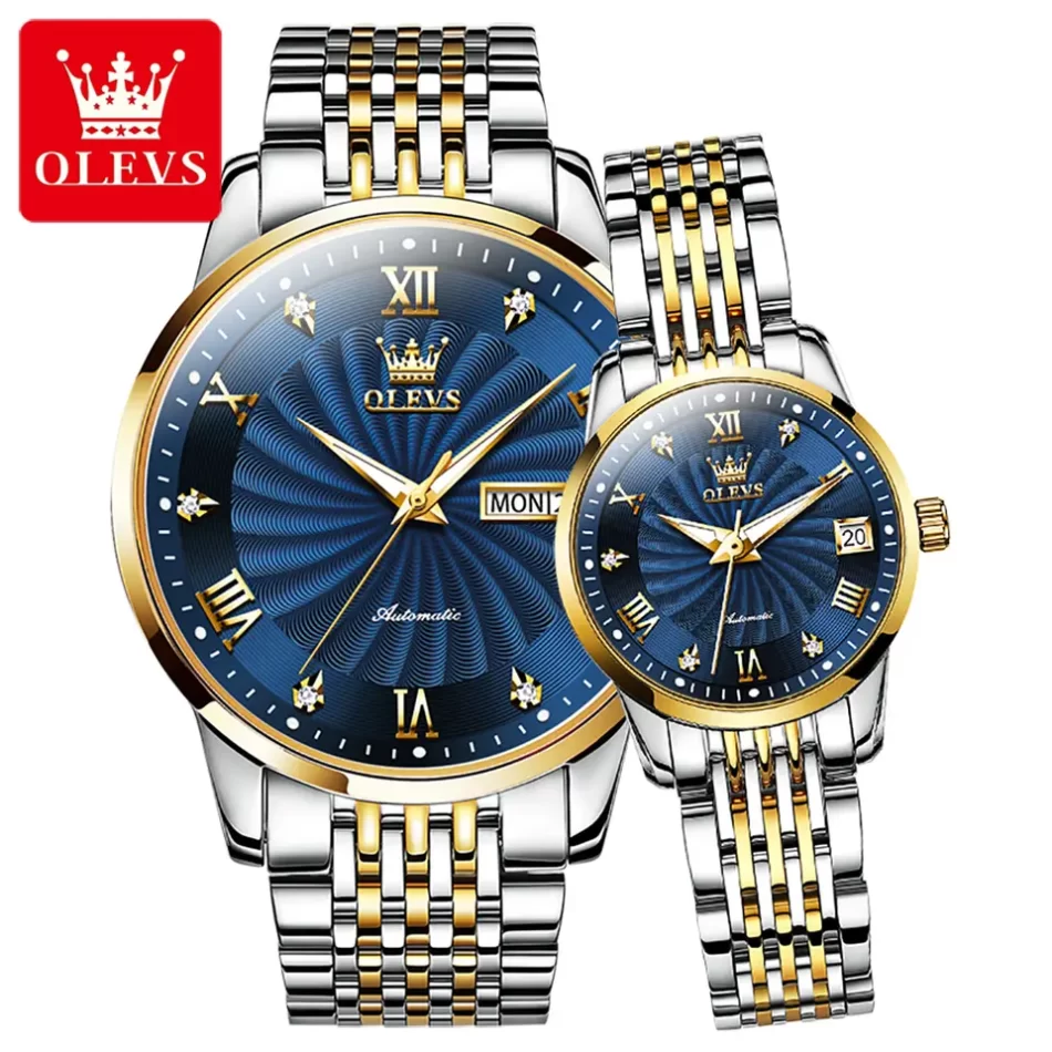 Olevs Couple Watch 6630 - Image 8