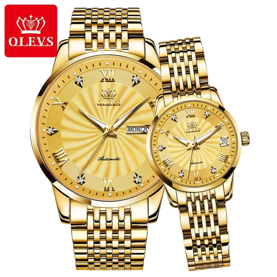 Olevs Couple Watch 6630 - Image 9