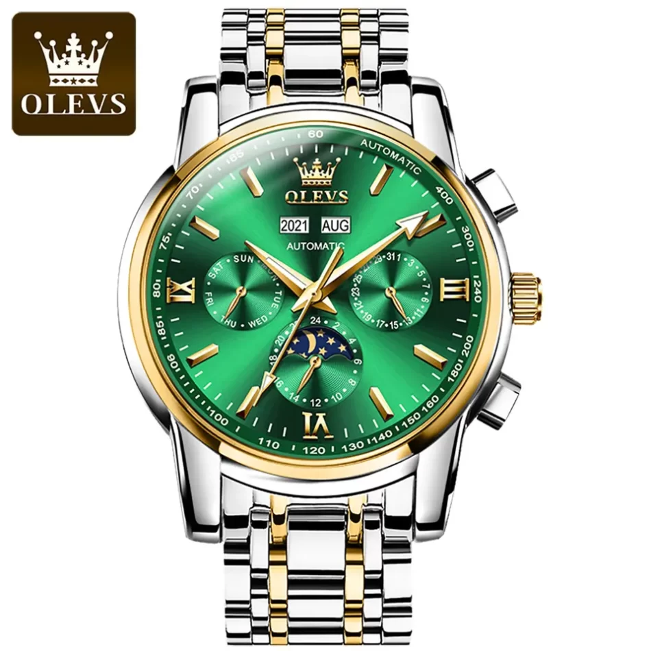 Olevs Men's Watch 6633 - Image 9