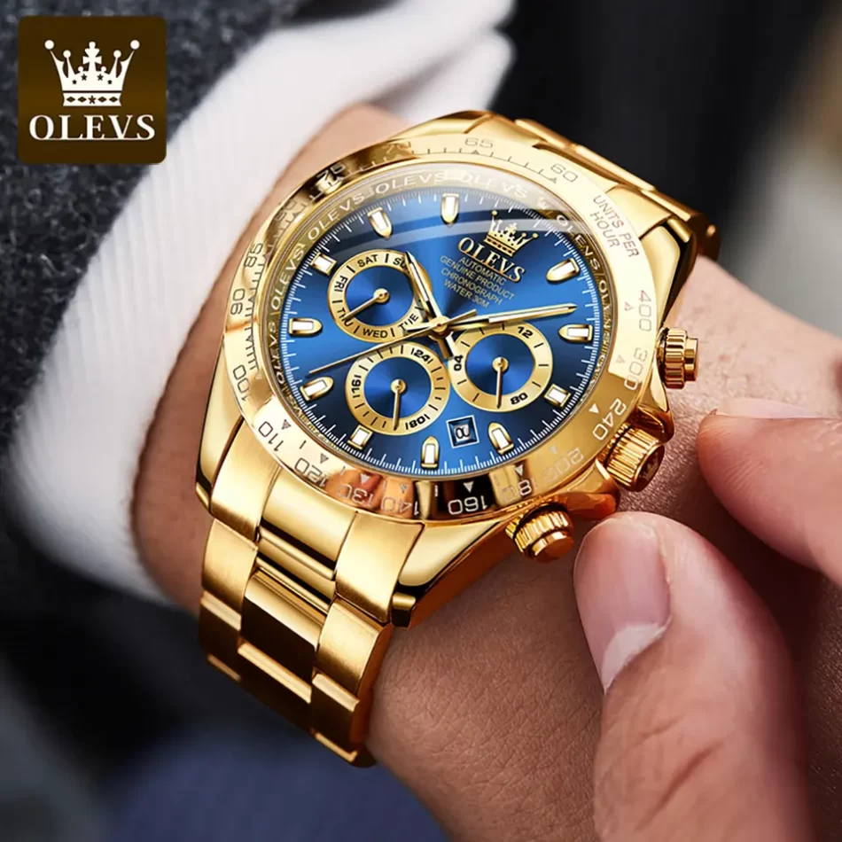 Olevs Men's Watch 6638 - Image 3