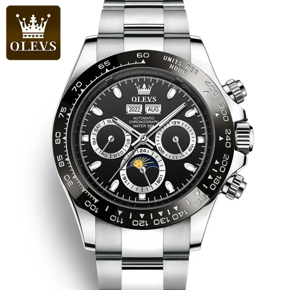 Olevs Men's Watch 6654 - Image 8