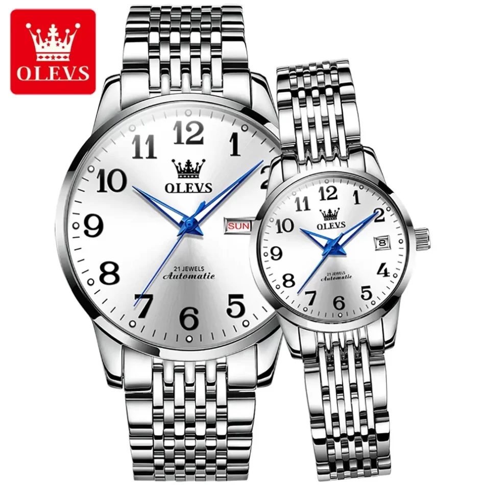 Olevs Couple Watch 6666 - Image 7