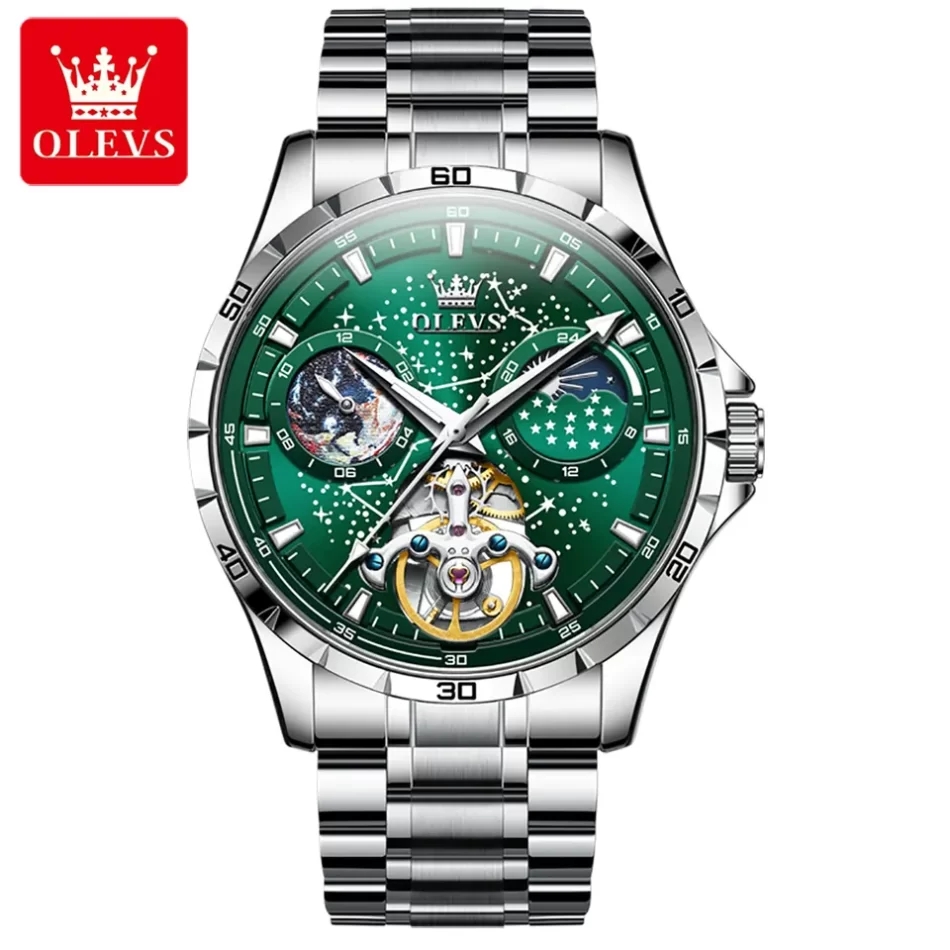 Olevs Men's Watch 6689 - Image 13