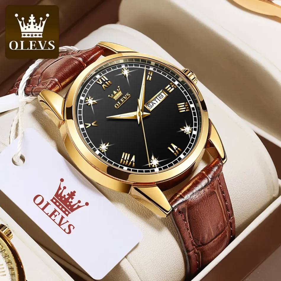 Olevs Men's Watch 6896 - Image 5