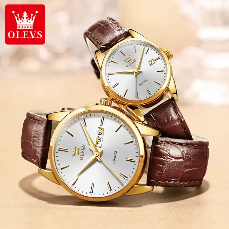 Olevs Couple Watch 6898 - Image 3