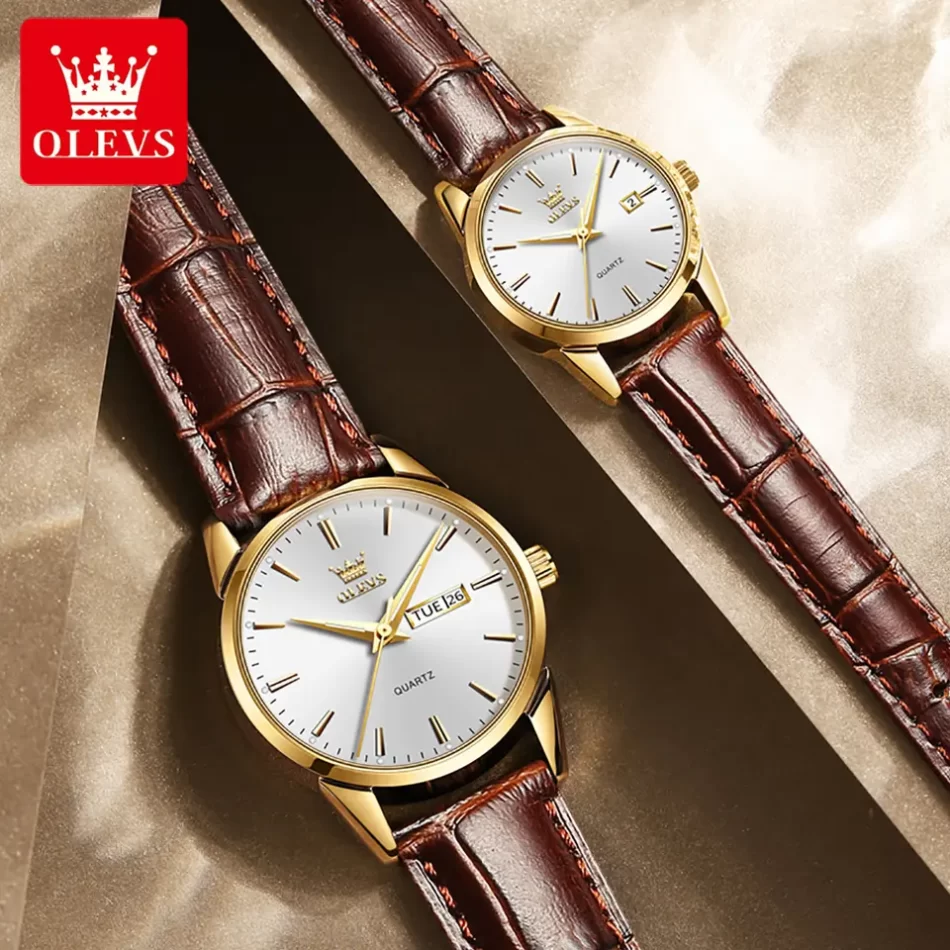 Olevs Couple Watch 6898 - Image 6