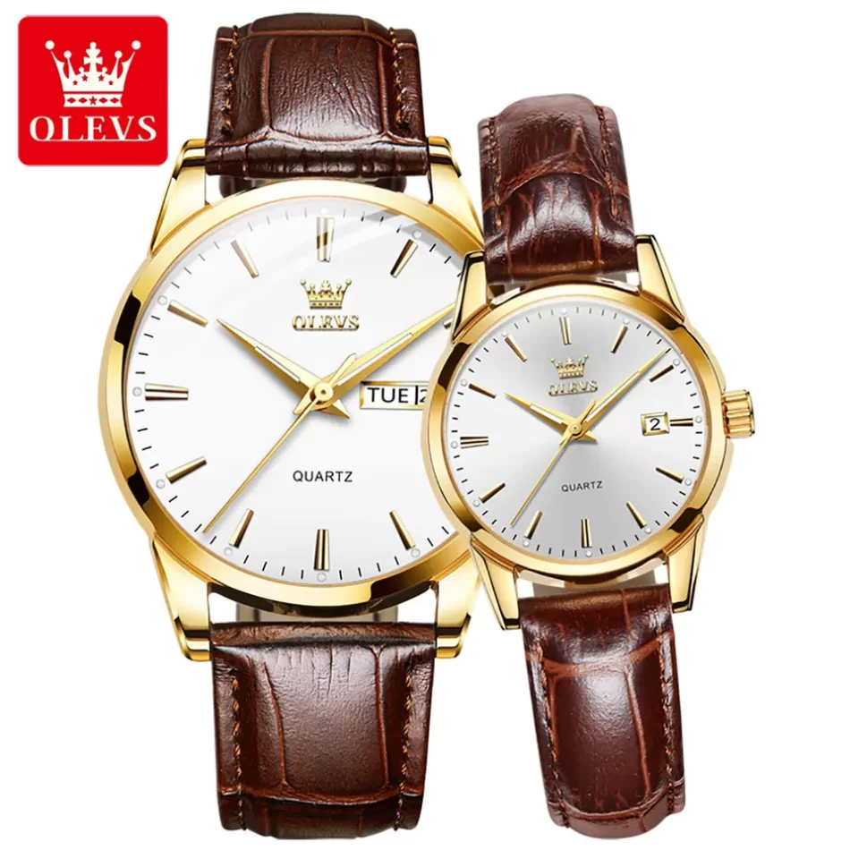 Olevs Couple Watch 6898 - Image 7