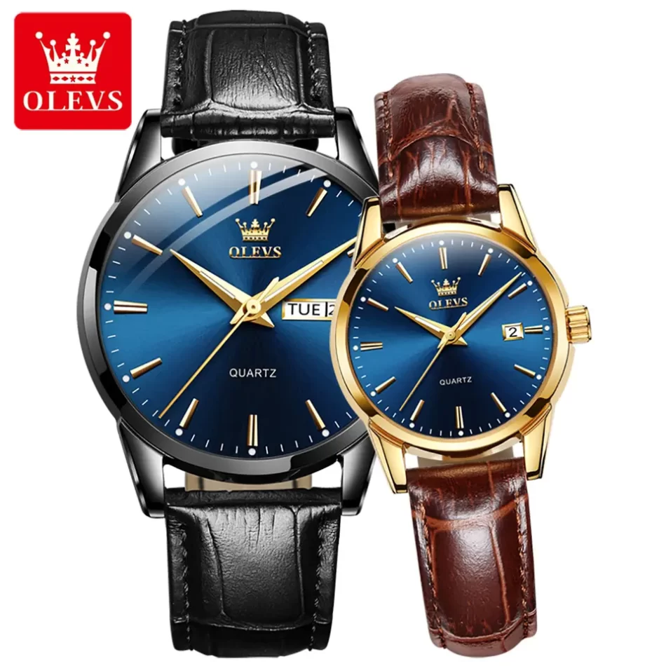 Olevs Couple Watch 6898 - Image 9