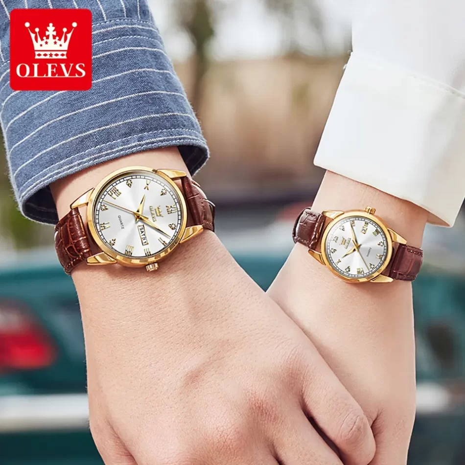 Olevs Couple Watch 6986 - Image 4