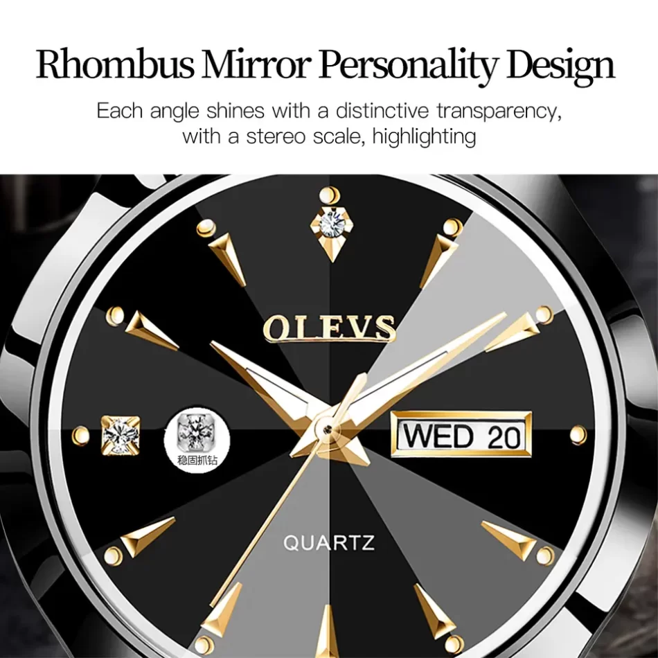 Olevs Couple Watch 8697 - Image 3