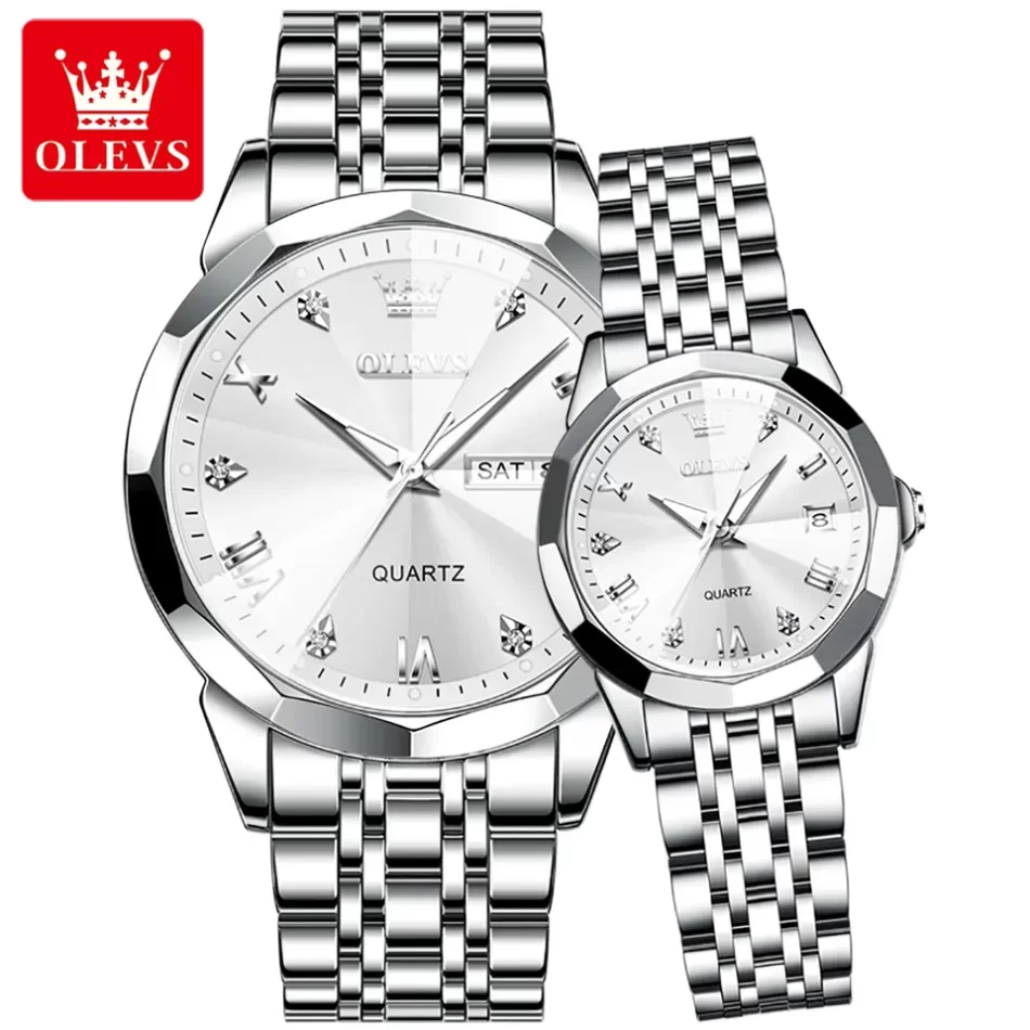 Olevs Couple Watch 9931 - Image 7