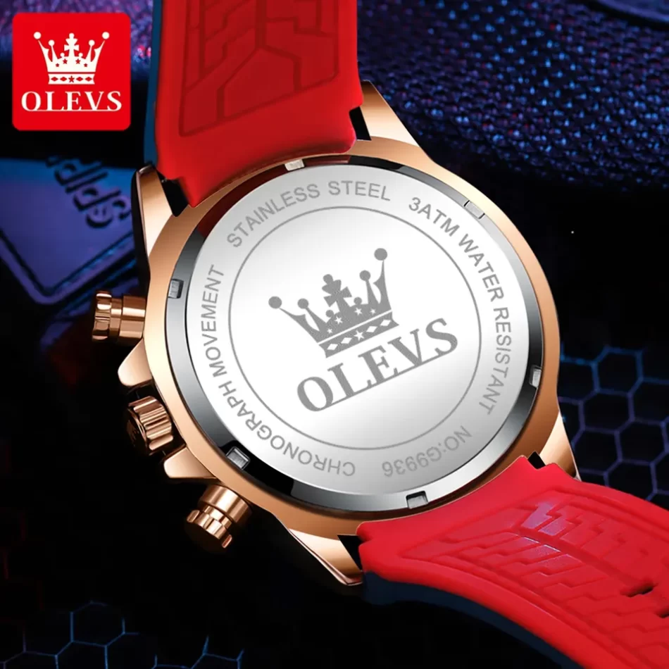 Olevs Men's Watch 9936 - Image 3