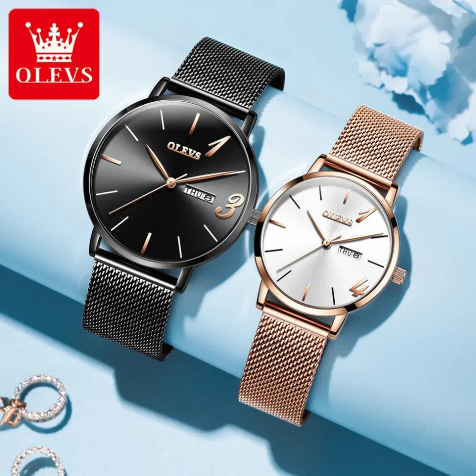 Olevs Couple Watch 2863 - Image 9