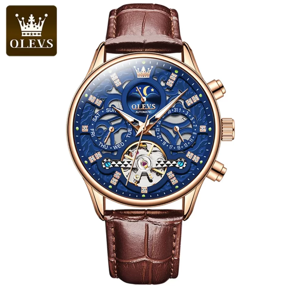 Olevs Men's Watch 6658 - Image 9