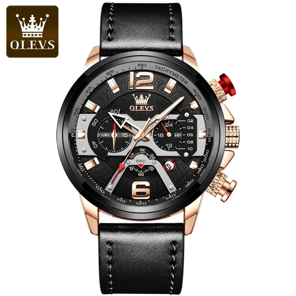 Olevs Men's Watch 9915 - Image 7