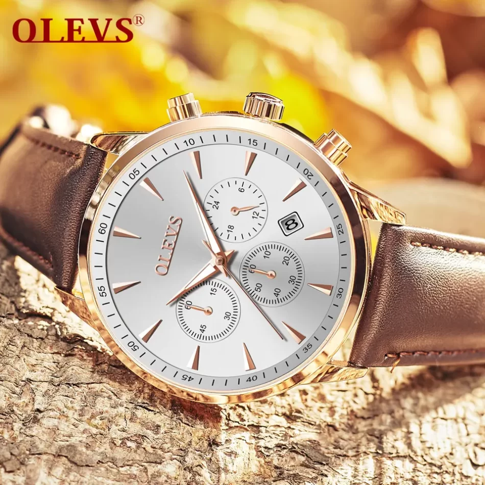 Olevs Men's Watch 2860 - Image 5