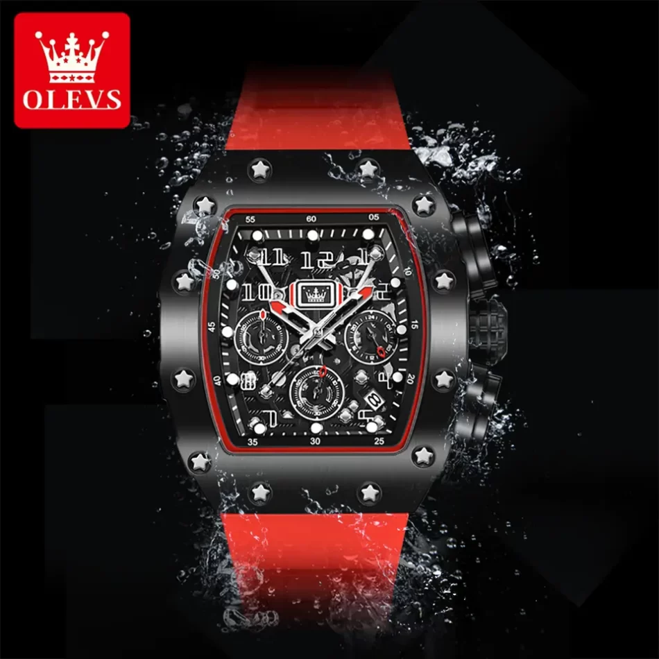 Olevs Men's Watch 3608 - Image 3