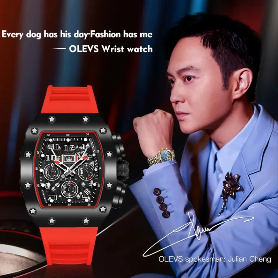 Olevs Men's Watch 3608 - Image 6