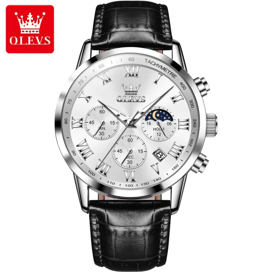 Olevs Men's Watch 5529 - Image 8