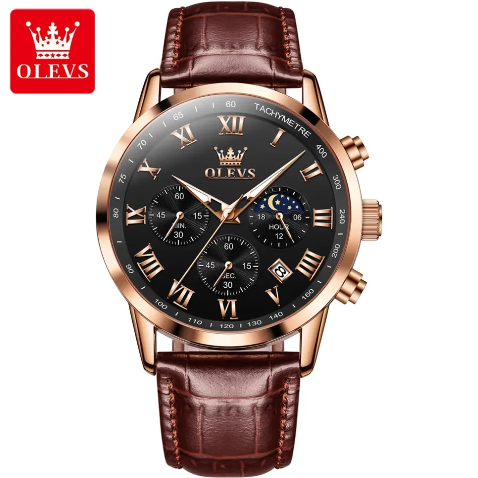 Olevs Men's Watch 5529 - Image 9