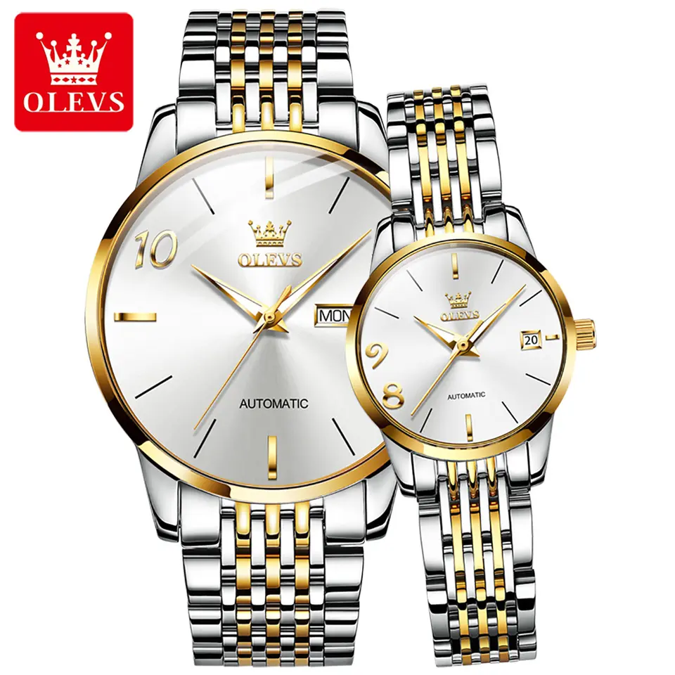 OLEVS Couples Watches for Him and Her - Ultra Thin Quartz Analog Women's  and Men's Wrist Watches - Lovers Wedding Gift Set of 2 : Amazon.in: Fashion