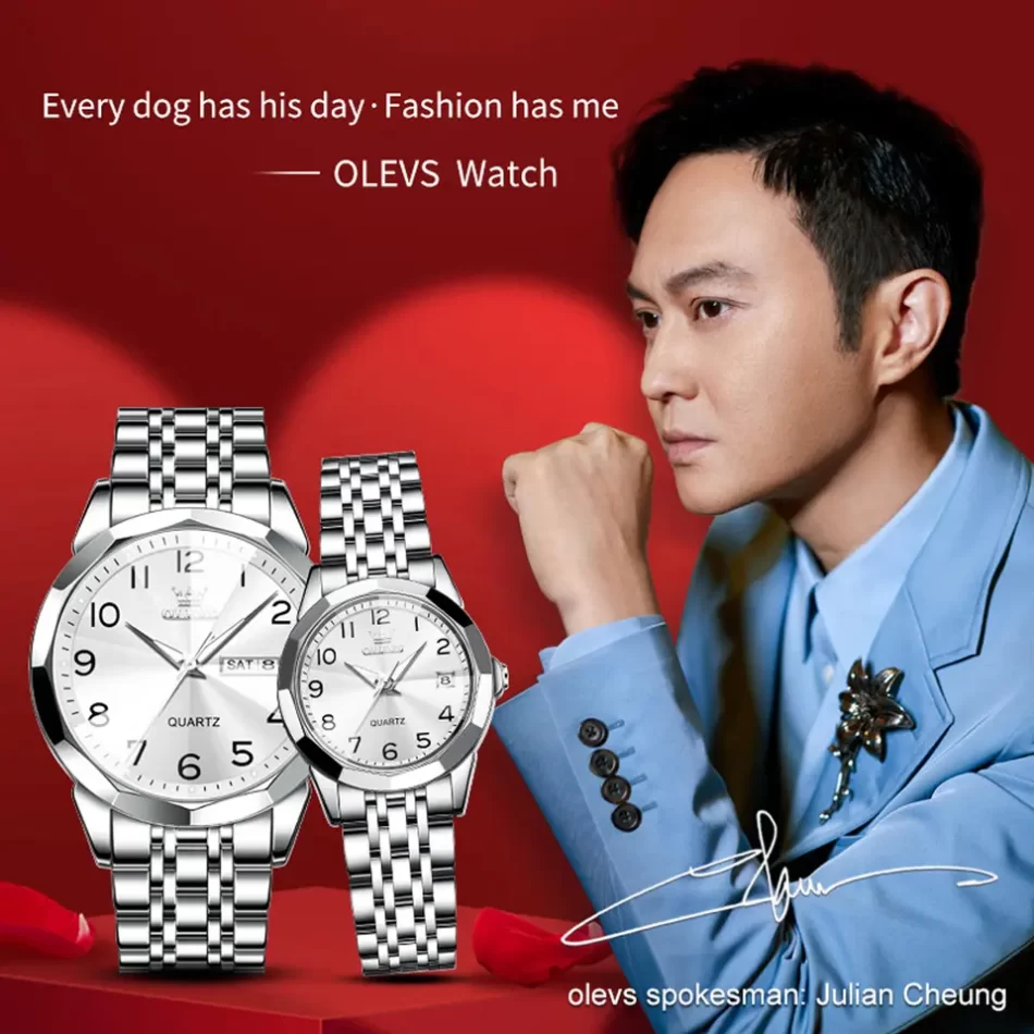 Olevs Couple Watch 9970 - Image 3