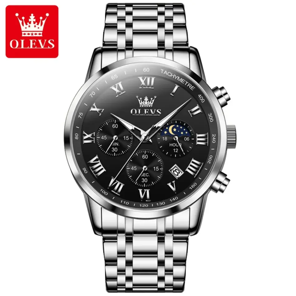 Olevs Men's Watch 5529S - Image 10