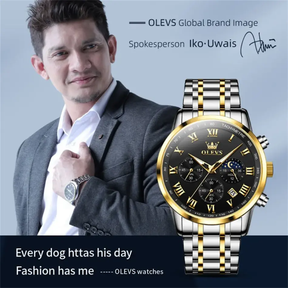 Olevs Men's Watch 5529S - Image 6