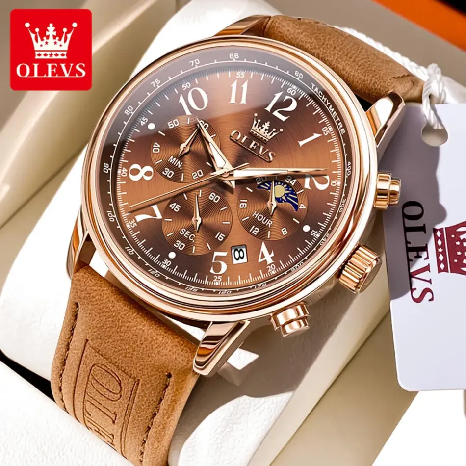 Olevs Men's Watch 2912 - Image 6