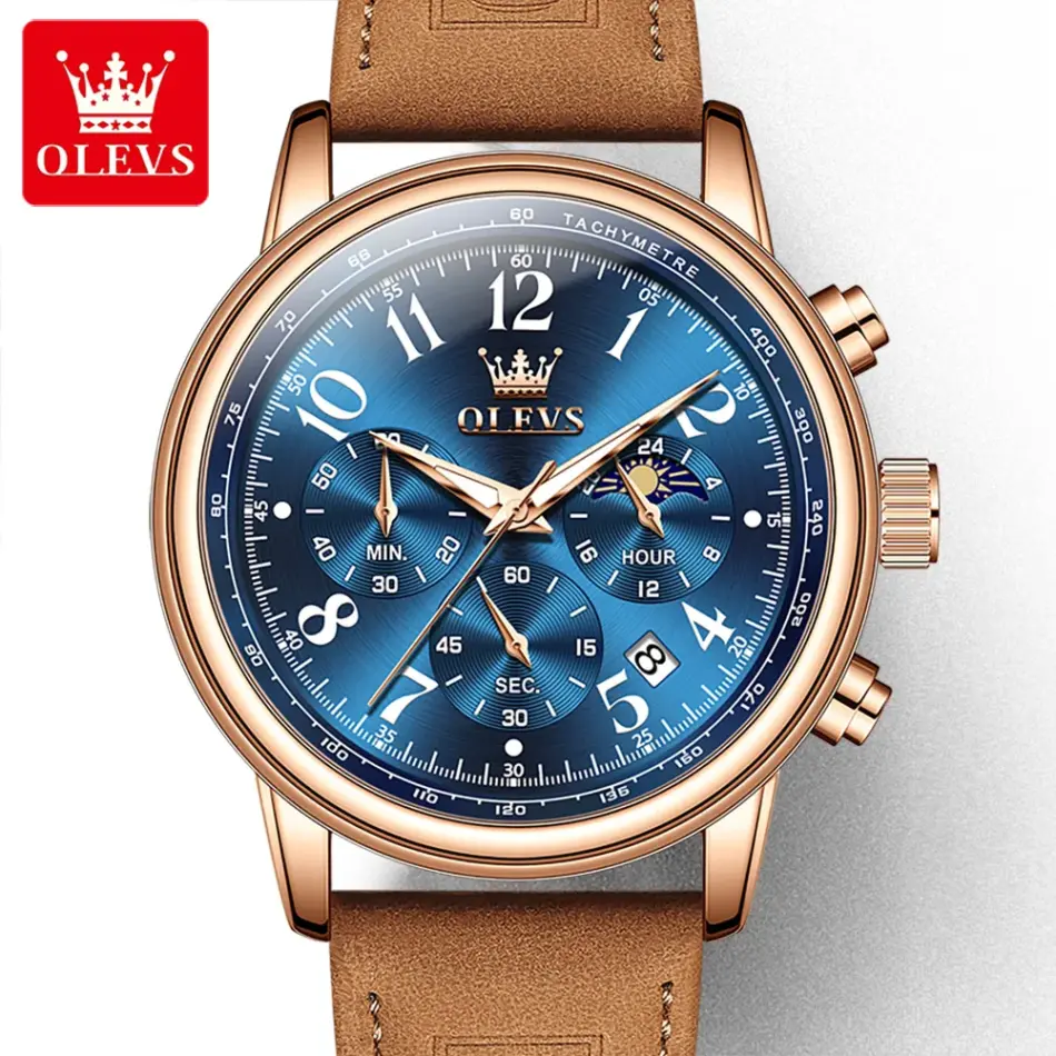 Olevs Men's Watch 2912 - Image 8