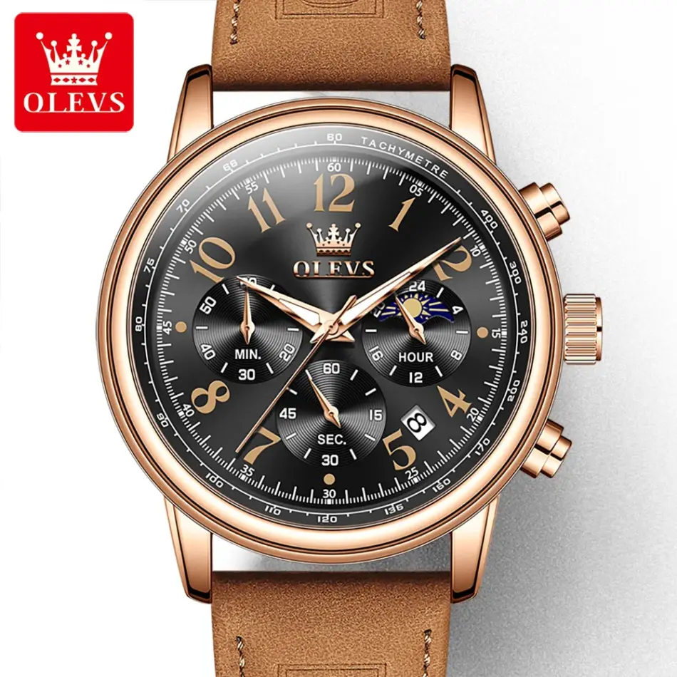 Olevs Men's Watch 2912 - Image 9